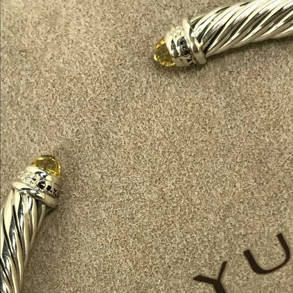 David Yurman Lemon Citrine & Diamond Bracelet Cuff - Picture 2 of 4